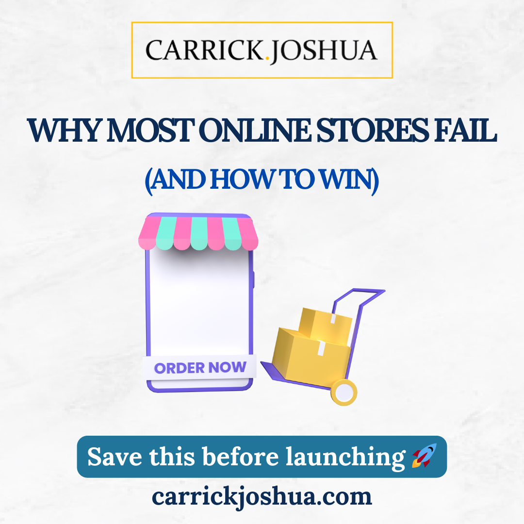 why online stores fail, e-commerce mistakes. online store success