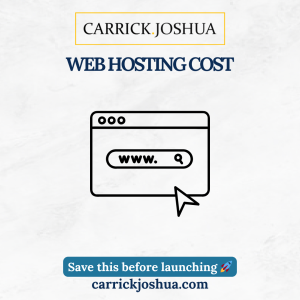 eCommerce startup cost Africa, Web Hosting Cost
